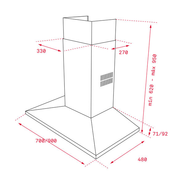 Teka TIKAL DSS 985 Ecopower Απορροφητήρας Καμινάδα