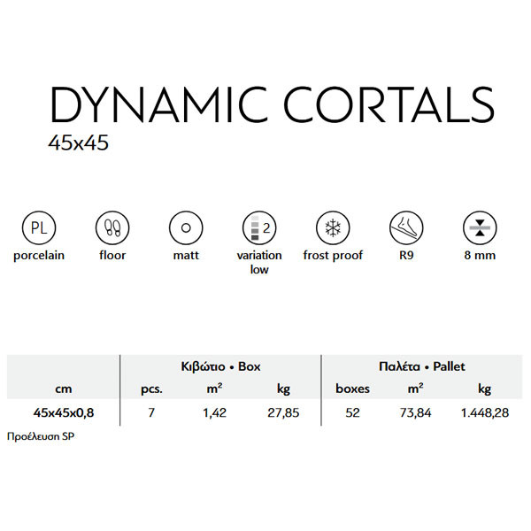 Karag Dynamic Cortals Taupe Πλακάκι Δαπέδου