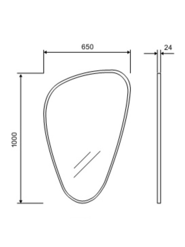 Karag Elena Gold Καθρέπτης Μπάνιου Με LED