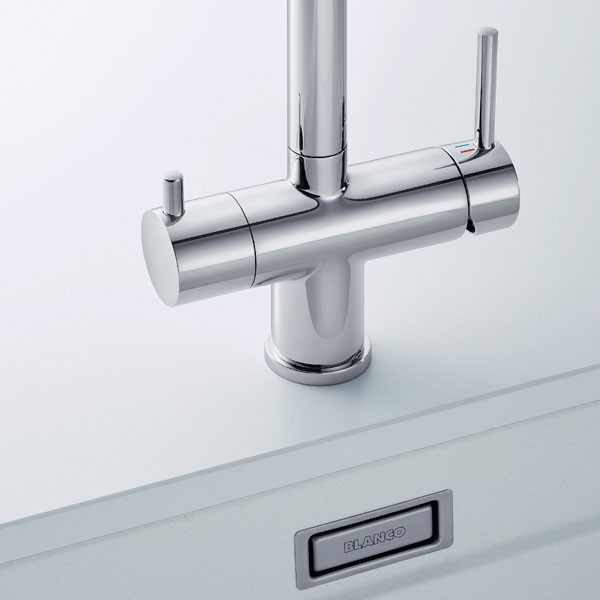 Blanco Fontas-S II Satin Dark Steel 527737 Μπαταρία Κουζίνας Αποσπώμενη