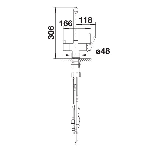 Blanco Fontas-S II Satin Dark Steel 527737 Μπαταρία Κουζίνας Αποσπώμενη