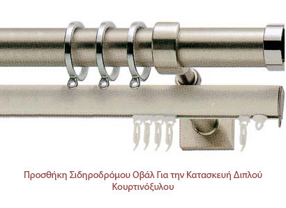 Best Set B044 Swarovski Κουρτινόξυλο Ø35 Ματ Νίκελ