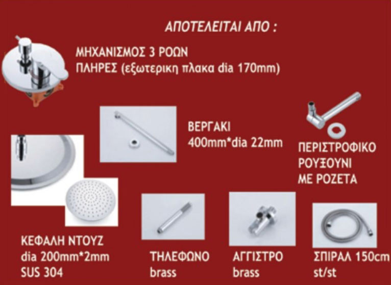 Gloria Galaxy 444660 Σετ Εξαρτημάτων Εντοιχισμού