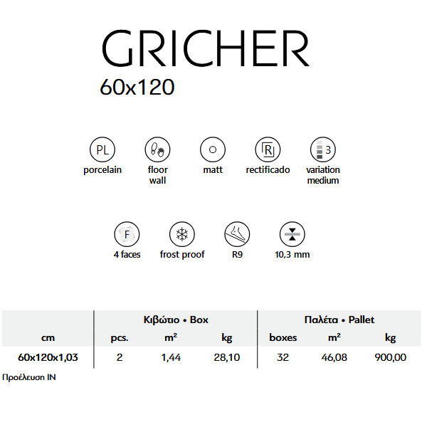 Karag Gricher Bianco Πλακάκι Δαπέδου