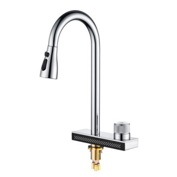 Sanitec Hi-Tech Chrome Μπαταρία Κουζίνας Πάγκου