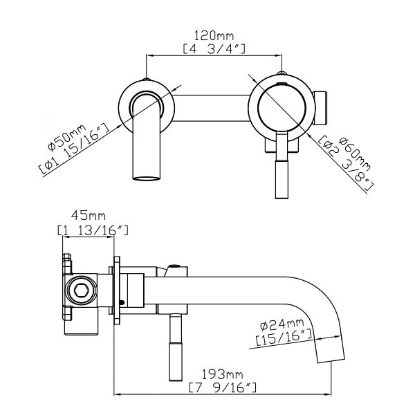 Corgres Hook 4251 Chrome Νιπτήρος Εντοιχισμού