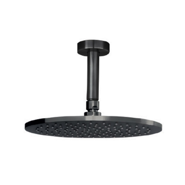 Cora Cosmo 316L Black Brushed PVD IN225-411 + IN110-411 Κεφαλή & Μπράτσο Ντους