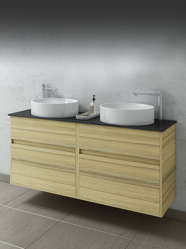 Drop Instinct 125 Natural Oak Top-1 Βάση Επίπλου Μπάνιου Με Νιπτήρα