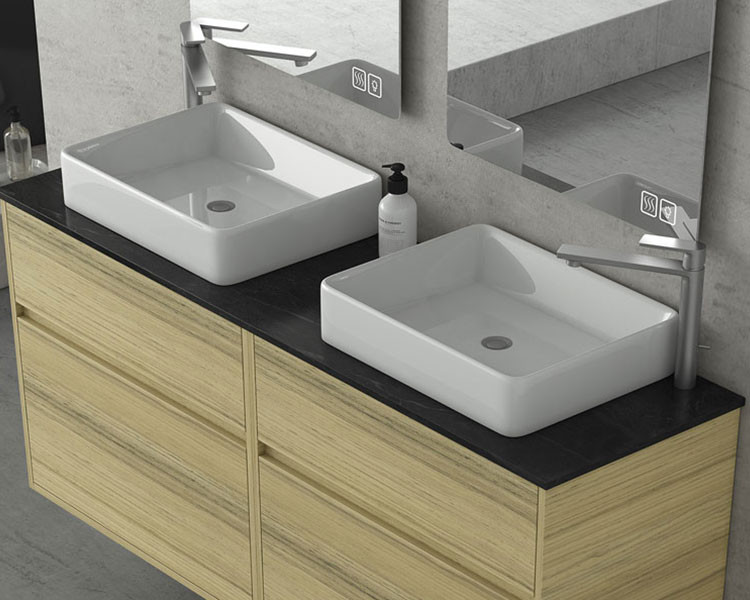 Drop Instinct 150 Natural Oak Top-2 Έπιπλο Μπάνιου Μοντέρνο