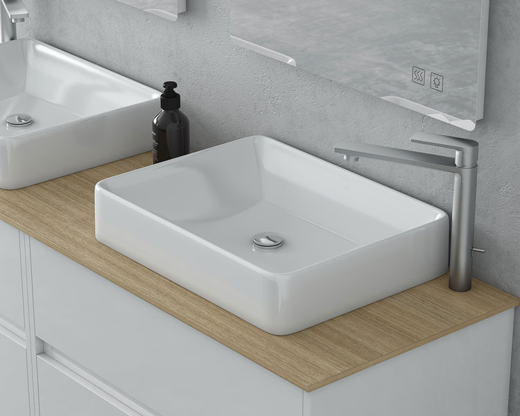 Drop Instinct 150 White Top-2 Βάση Επίπλου Μπάνιου Με Νιπτήρα