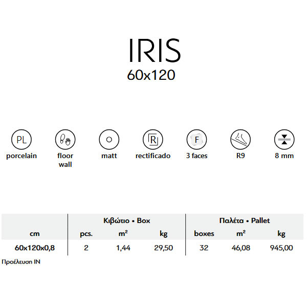 Karag Iris Anthracite Πλακάκι Δαπέδου