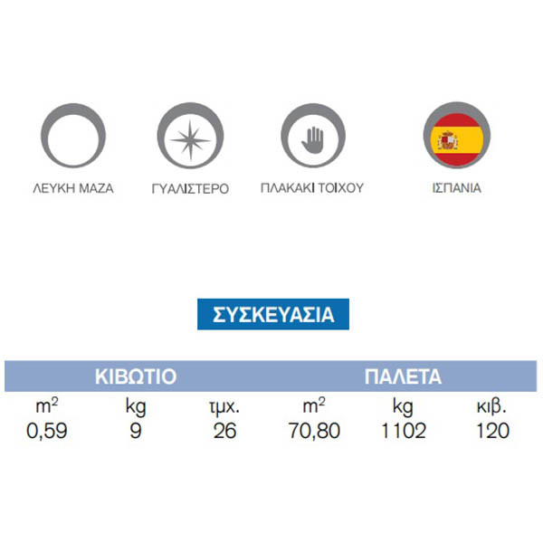 Kolossos Isola Ivory Πλακάκι Κουζίνας