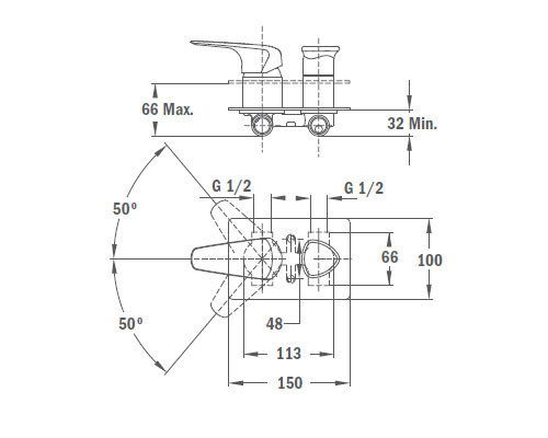 Teka Itaca Επιτοίχιος Μίκτης Με Εκτροπέα