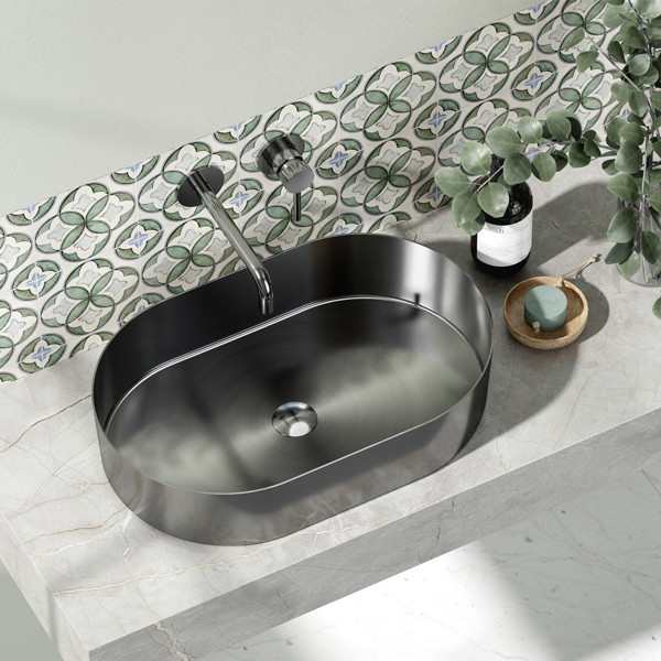 Karag Jupiter BB6808-BGM PVD Gun Metal Νιπτήρας Ανοξείδωτος