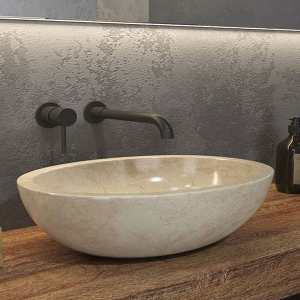 Karag Leonor SOP Cream Νιπτήρας Πέτρινος