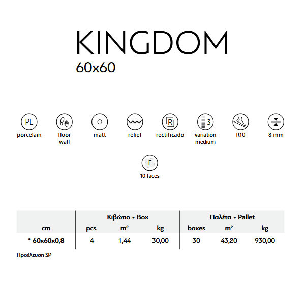 Karag Kingdom Grey Πλακάκι Δαπέδου