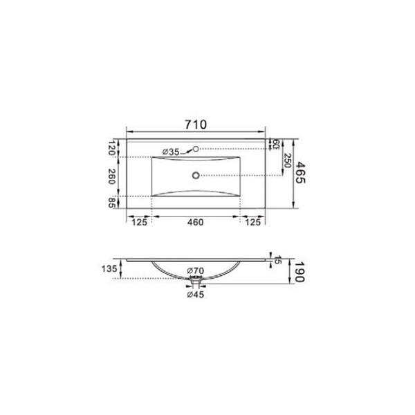 KLP Piccolo 283970 Nιπτήρας Πορσελάνη Επίπλου