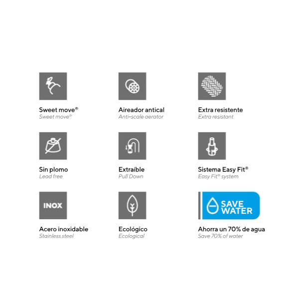 Buades Mika BD.5195421.RC Brushed Rose Gold Μπαταρία Κουζίνας Αποσπώμενη