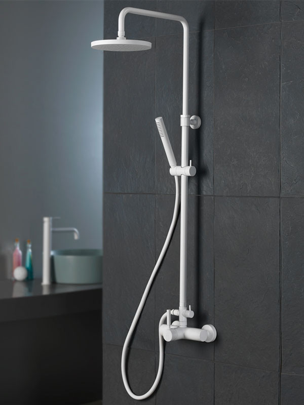 La Torre New Tech 12065-300 White Matt Στήλη Ντους Με Μπαταρία