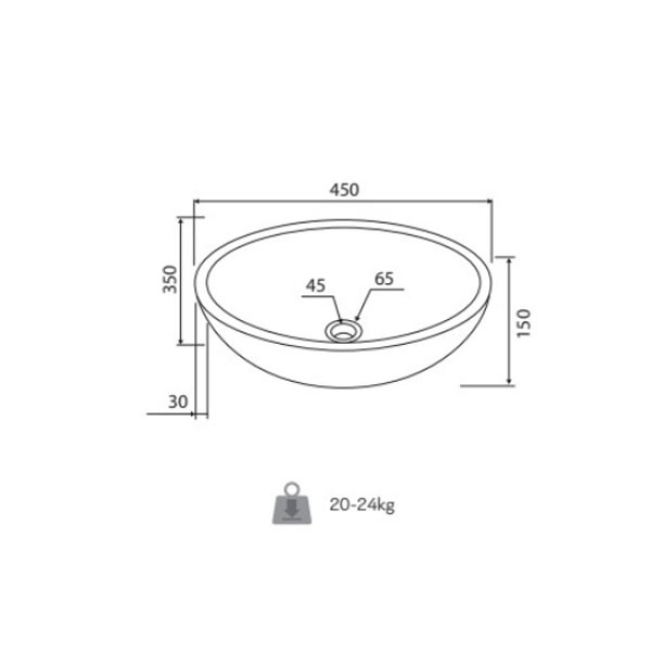 Karag Leonor SOP Cream Νιπτήρας Πέτρινος