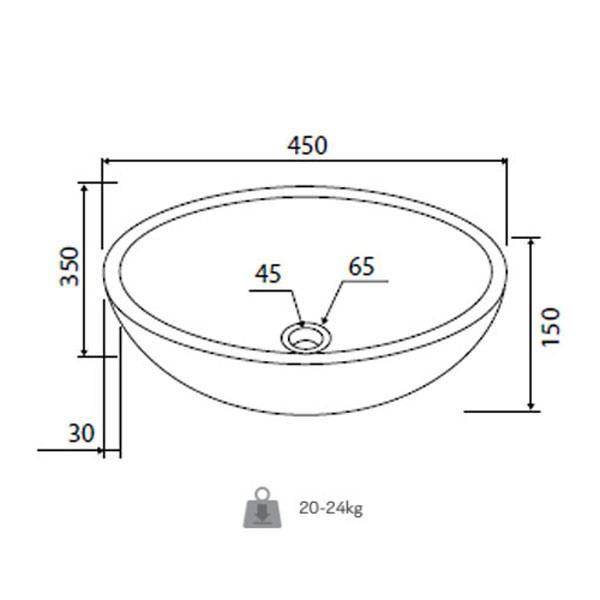 Karag Leonor SOPH Cream Νιπτήρας Πέτρινος