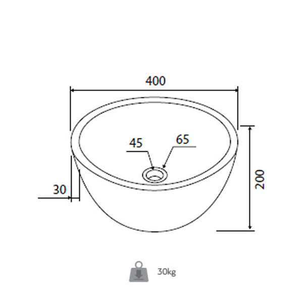 Karag Leyla SBP Grey Νιπτήρας Πέτρινος