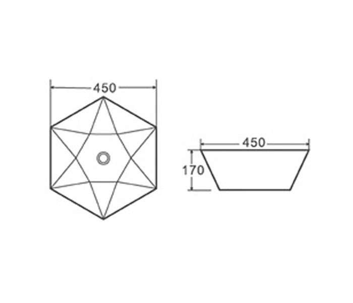Karag LT 1140 Νιπτήρας Eπικαθήμενος