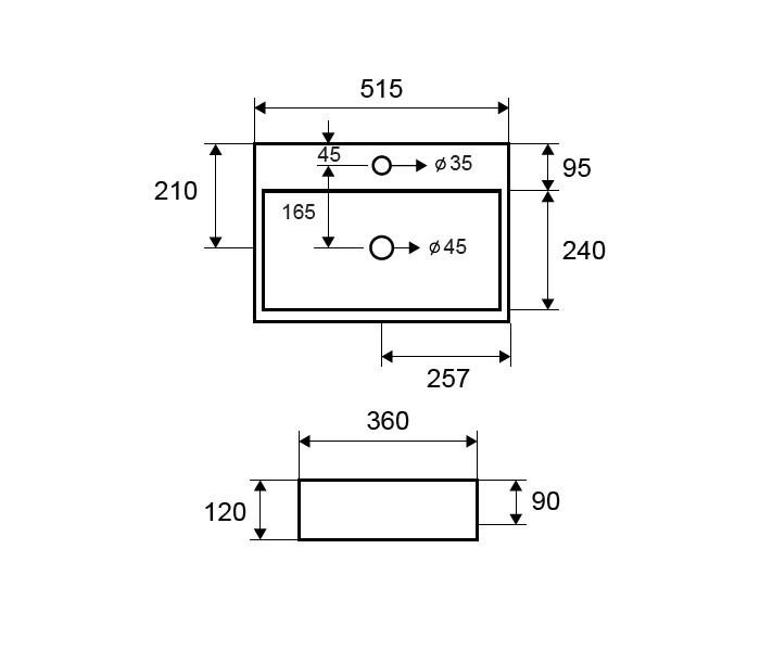 Karag LT 2082 Νιπτήρας Eπικαθήμενος
