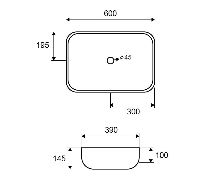 Karag LT 2143-P Νιπτήρας Eπικαθήμενος
