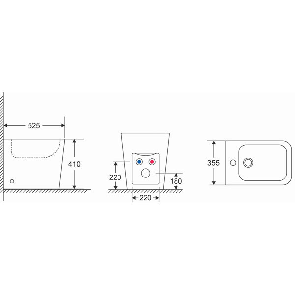 Karag LT 062C-MB Μπιντέ Μπάνιου Δαπέδου