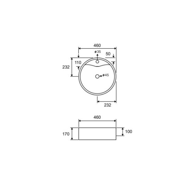 Karag LT 3018 Νιπτήρας Eπικαθήμενος