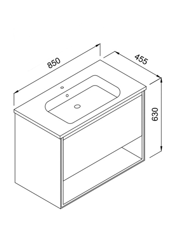 Martin Luna 85 Baroque - Matte White Βάση Επίπλου Μπάνιου Με Νιπτήρα