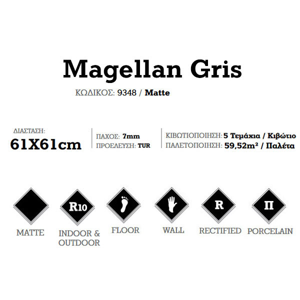 Corgres Magellan Gris 9348 Πλακάκι Δαπέδου