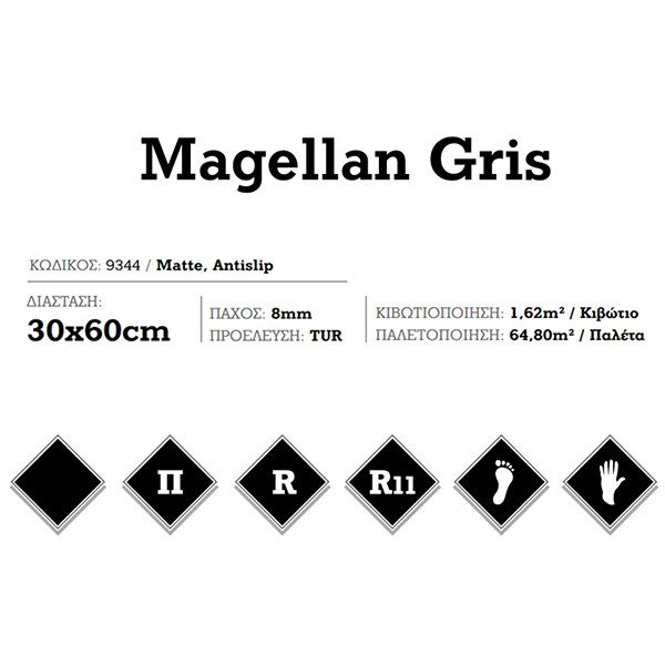 KSV Magellan Gris 9344 Πλακάκι Δαπέδου