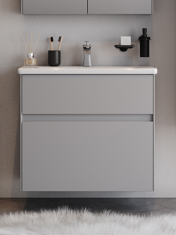 Martin Malaga 80 Matte Grey Βάση Επίπλου Μπάνιου Με Νιπτήρα