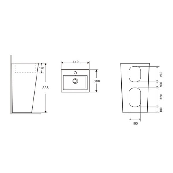 Karag Marais G303 Νιπτήρας Επιδαπέδιος
