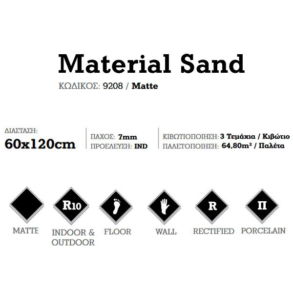 Corgres Material Sand 9208 Πλακάκι Δαπέδου