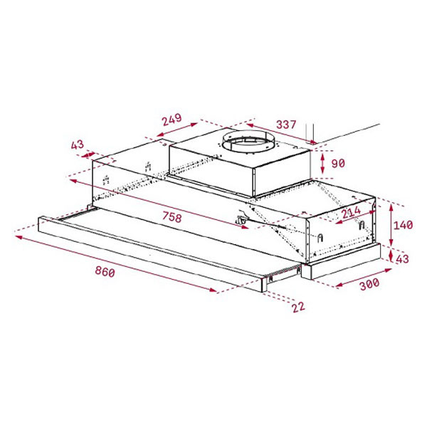 Teka CNL 9610 SS Συρόμενος Απορροφητήρας