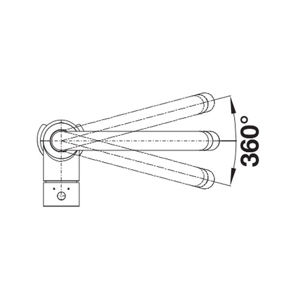 Blanco Mida-S Black Matt 526653 Μπαταρία Κουζίνας Αποσπώμενη
