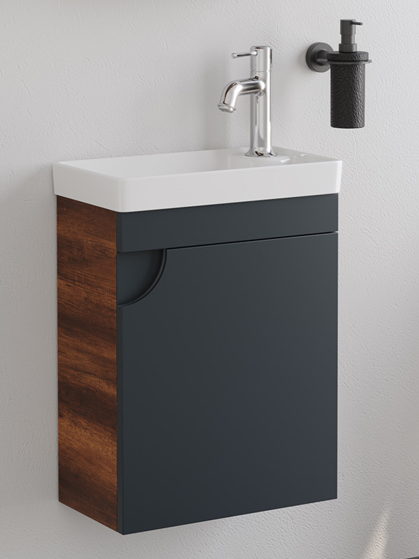 Martin Mini 40 Baroque - Matte Anthracite Βάση Επίπλου Μπάνιου Με Νιπτήρα