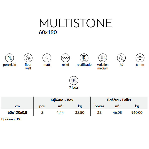 Karag Multistone Grey Πλακάκι Δαπέδου