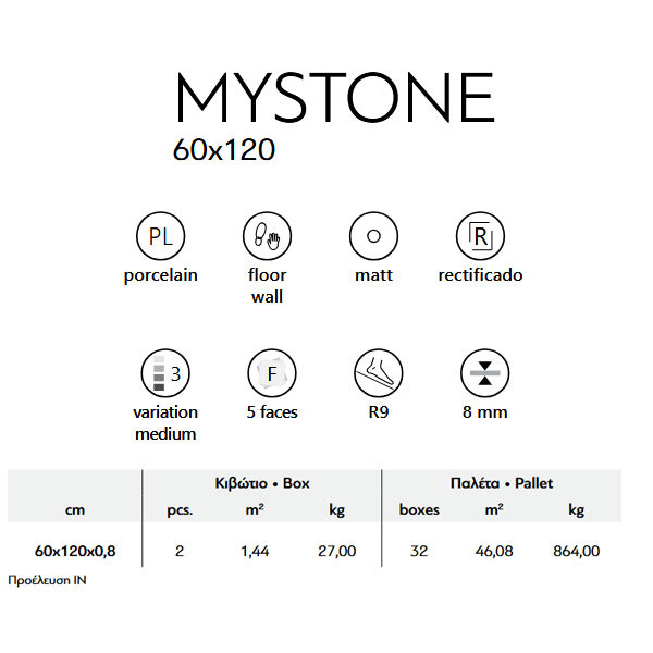 Karag Mystone Gray Πλακάκι Δαπέδου