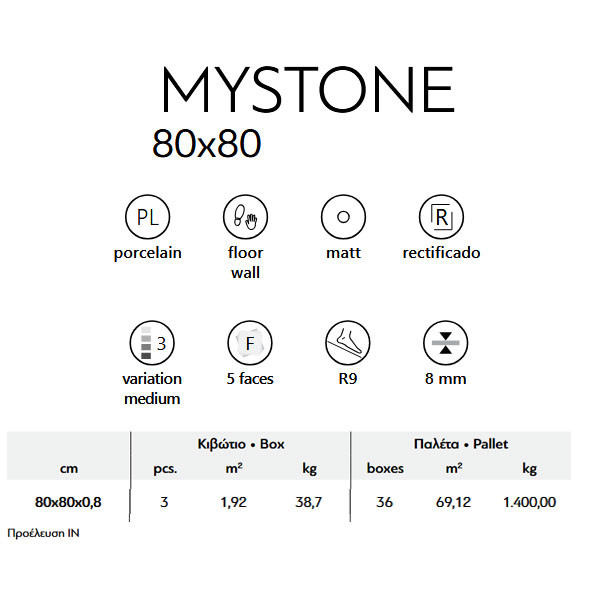 Karag Mystone Gray Πλακάκι Δαπέδου