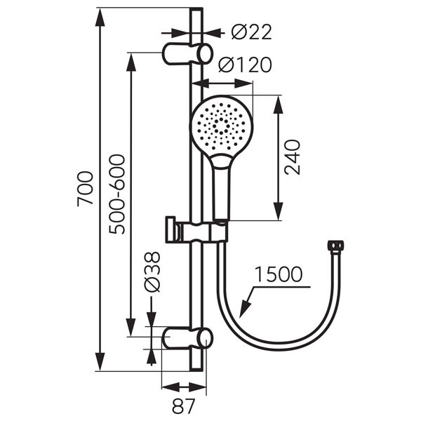 Ferro Mulo N334 Σέτ Βέργα Ντούς