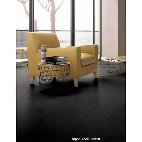 Kolossos Night Black Πλακάκι Δαπέδου