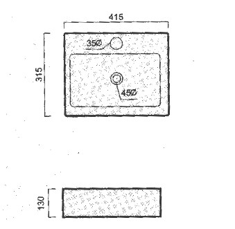 Ceramita F676 Νιπτήρας Eπιτοίχιος