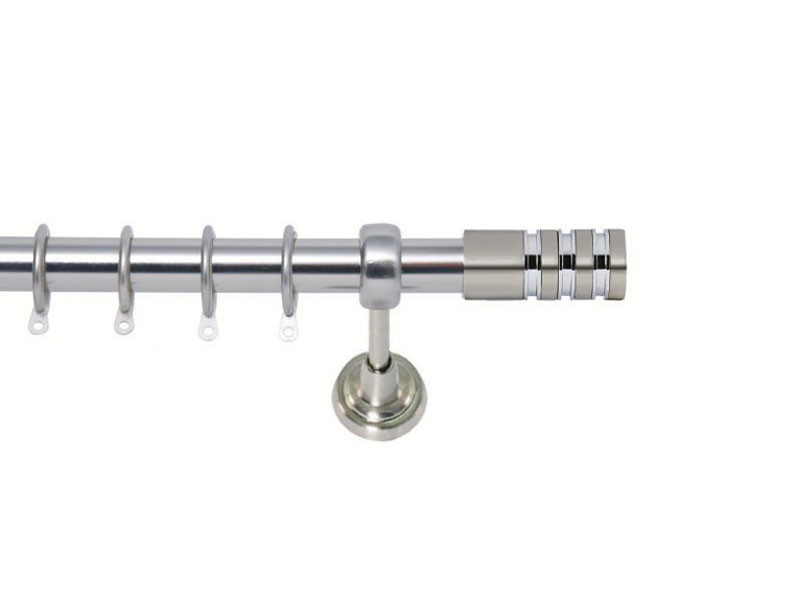 Import Set No 10 Κουρτινόξυλο Πτυσσόμενο Ø25 Νίκελ Ματ