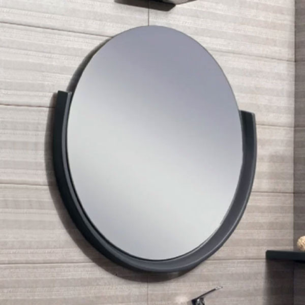 Adamidis Omicron 70 Black Mat Καθρέπτης Μπάνιου Κεραμικός