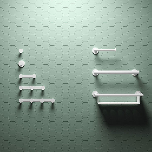 Verdi Omicron White Mat 302.01.01 Πετσετοθήκη Μονή