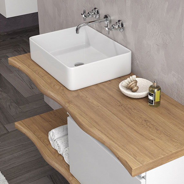 Furnibath PR Έπιπλο 90 Δρυς Όακ Έπιπλο Μπάνιου Μοντέρνο